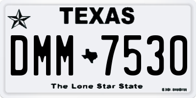 TX license plate DMM7530