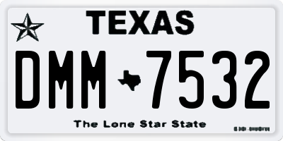 TX license plate DMM7532