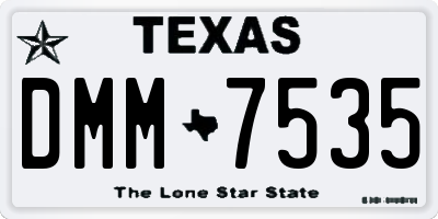 TX license plate DMM7535