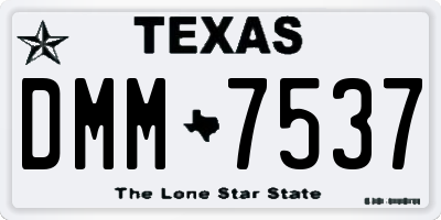 TX license plate DMM7537