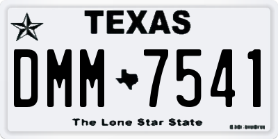 TX license plate DMM7541