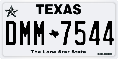 TX license plate DMM7544