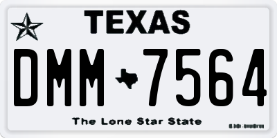 TX license plate DMM7564