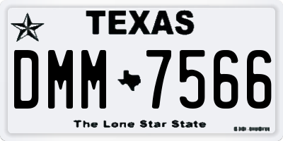 TX license plate DMM7566