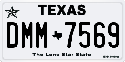 TX license plate DMM7569