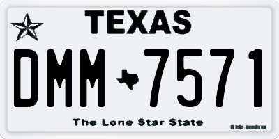 TX license plate DMM7571