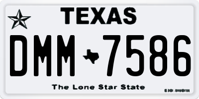 TX license plate DMM7586
