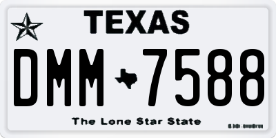 TX license plate DMM7588