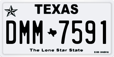 TX license plate DMM7591