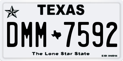 TX license plate DMM7592