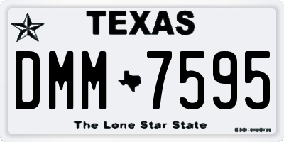 TX license plate DMM7595