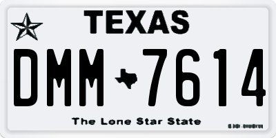 TX license plate DMM7614