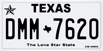 TX license plate DMM7620