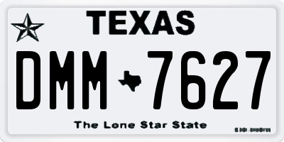 TX license plate DMM7627