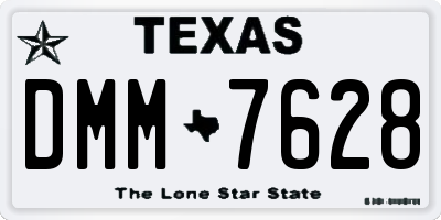 TX license plate DMM7628