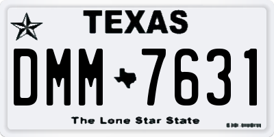 TX license plate DMM7631