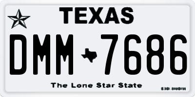 TX license plate DMM7686