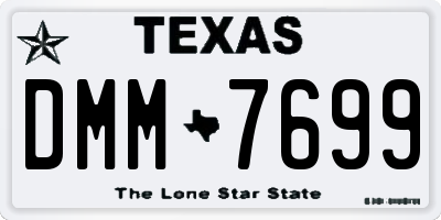 TX license plate DMM7699
