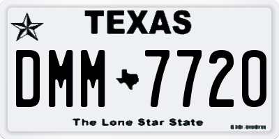 TX license plate DMM7720