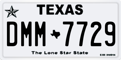 TX license plate DMM7729