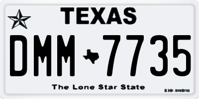 TX license plate DMM7735