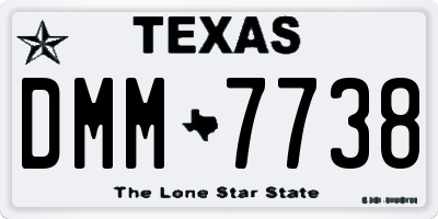 TX license plate DMM7738
