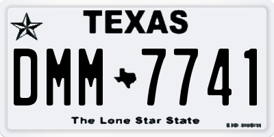 TX license plate DMM7741