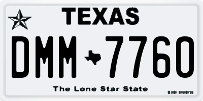 TX license plate DMM7760