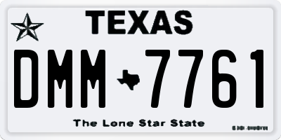 TX license plate DMM7761