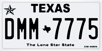 TX license plate DMM7775