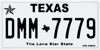 TX license plate DMM7779