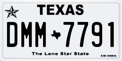 TX license plate DMM7791