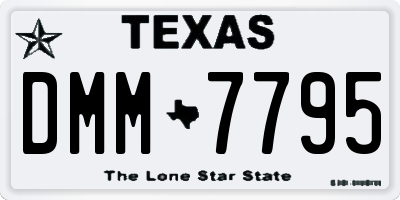 TX license plate DMM7795