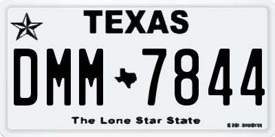 TX license plate DMM7844