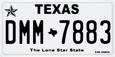 TX license plate DMM7883