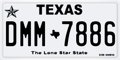 TX license plate DMM7886