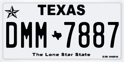 TX license plate DMM7887