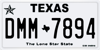 TX license plate DMM7894
