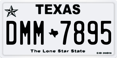 TX license plate DMM7895