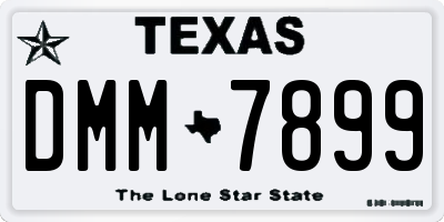 TX license plate DMM7899