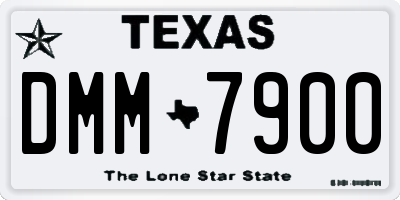 TX license plate DMM7900