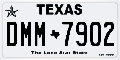 TX license plate DMM7902