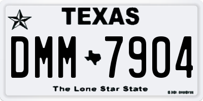 TX license plate DMM7904