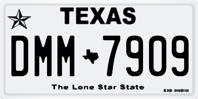 TX license plate DMM7909