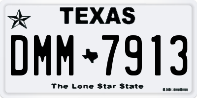 TX license plate DMM7913