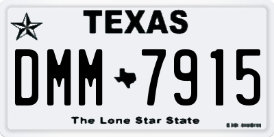 TX license plate DMM7915