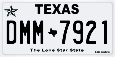 TX license plate DMM7921