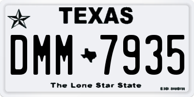 TX license plate DMM7935