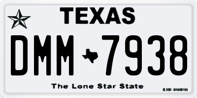 TX license plate DMM7938