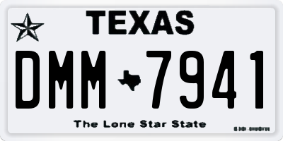 TX license plate DMM7941
